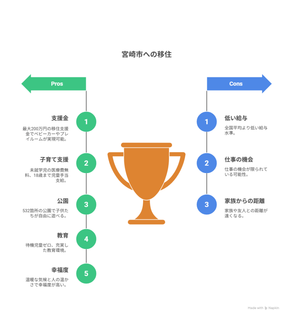 宮崎市 移住 子育て支援イメージ